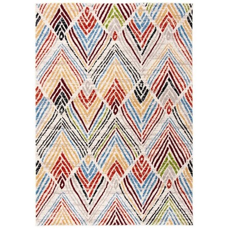 Safavieh 8 x 10 ft. Amsterdam 110B Power Loomed Rectangle Area Rug Ivory & Red AMS110B-8